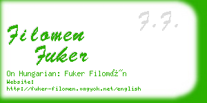 filomen fuker business card